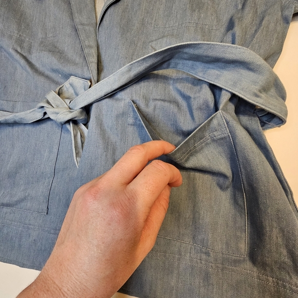 NWT Mittoshop Cotton Jacket with Rollup Sleeves Size Small - Picture 7 of 12